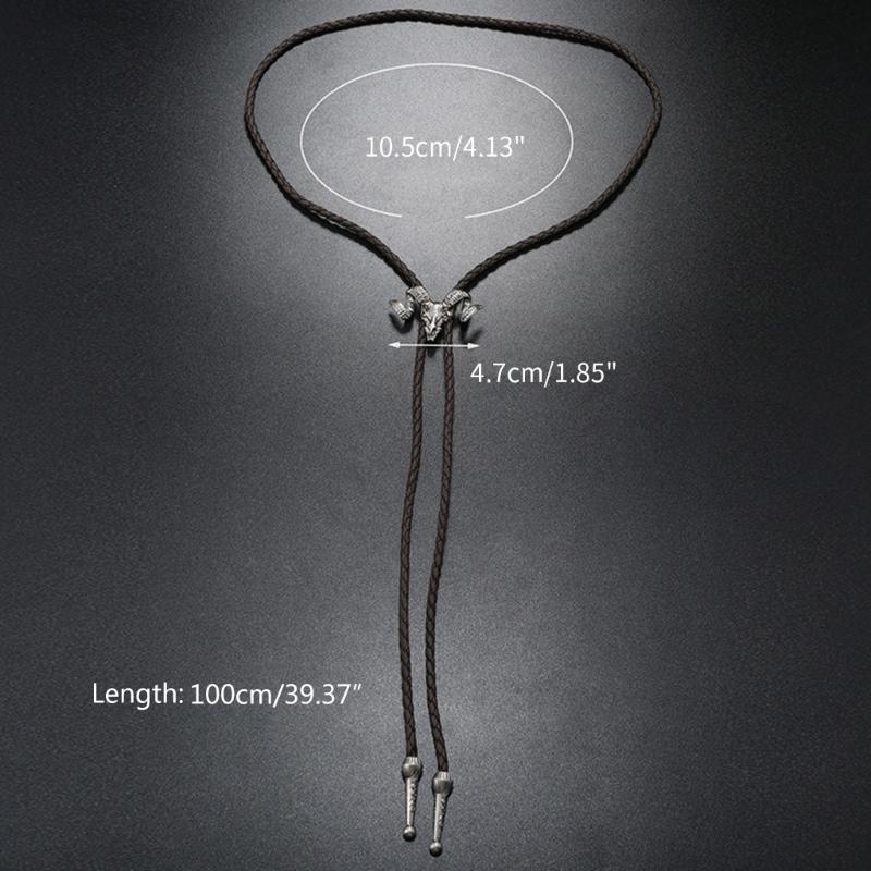 Bolo Tie for Men Teens Cowboy Western Cowgirl Alloy Sweater Shirt Decors Necktie