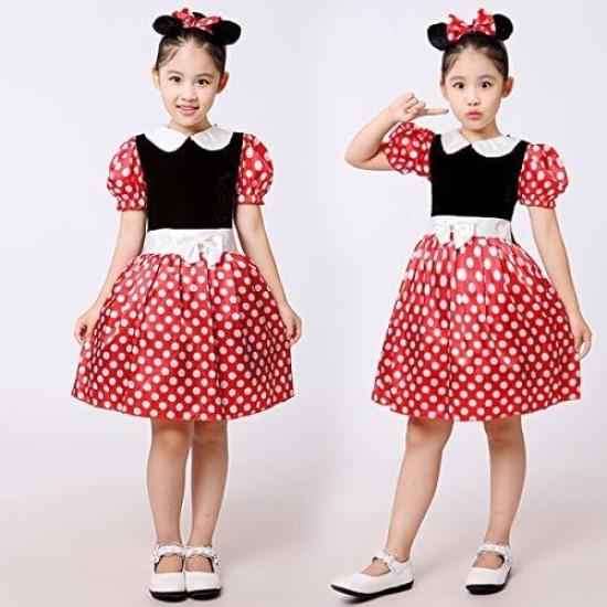 Minnie Mouse Halloween Dress and Headband Set Size Costume, Kids' Costume, (90-130cm), 90-130cm