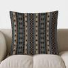 Bohemian Black And White Geometric Double-Sided Printed Pillow Cover Short Plush Suitable Living Rooms Sofas Throw Cushion Cover