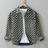 Japanese-Style Plaid Print Long-Sleeve Shirt for Men, Spring and Autumn, High-End Feel, Pure Cotton Casual Shirt, Loose Fit Jacket
