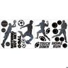 Stickers repositionnables silhouettes de joueurs sportifs