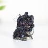 Resin Crystal Cat Figurine With Handmade Drip Art For Home Decor And Giftgiving