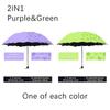 Red Leaf Portable Manual Folding Umbrella Flowering Umbrella In Water Black Glue Coated Light Weight UV Umbrella