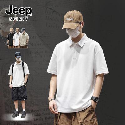 JEEP SPIRIT Men's Breathable Short Sleeve Polo Shirt