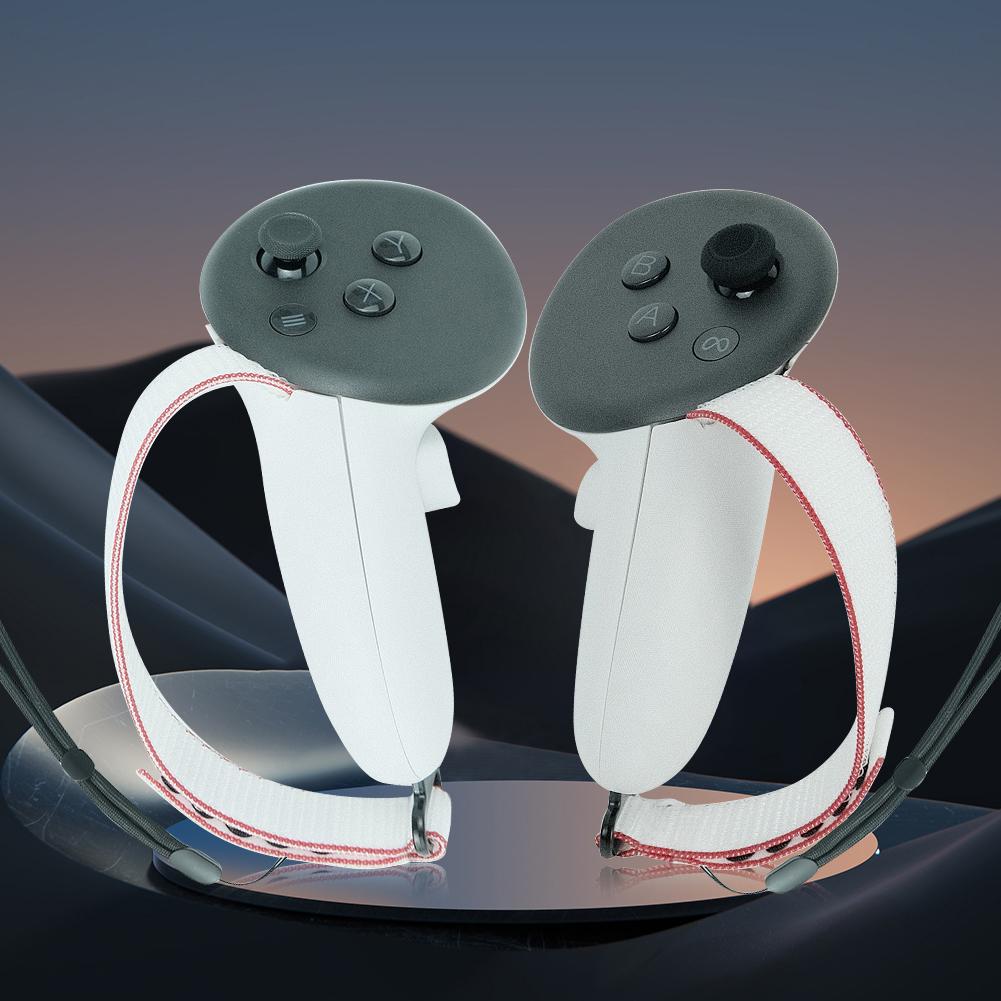 VR Glasses Accessories Adjustable Active Straps Metal Ring Buckle Lens Cloth Joystick Caps for Meta Quest 3 VR Controller Grips