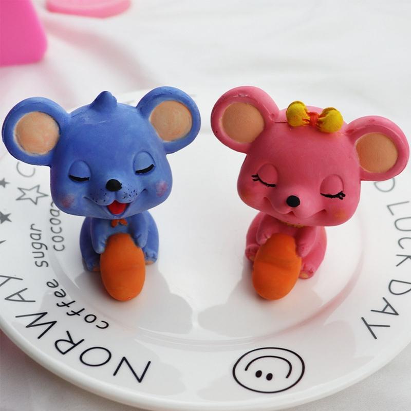 Cute Mouse Handmade Silicone Fondant Mold Chocolate Sugar Craft Paste Mold DIY Candle Resin Crafts Gift for Baking Lover