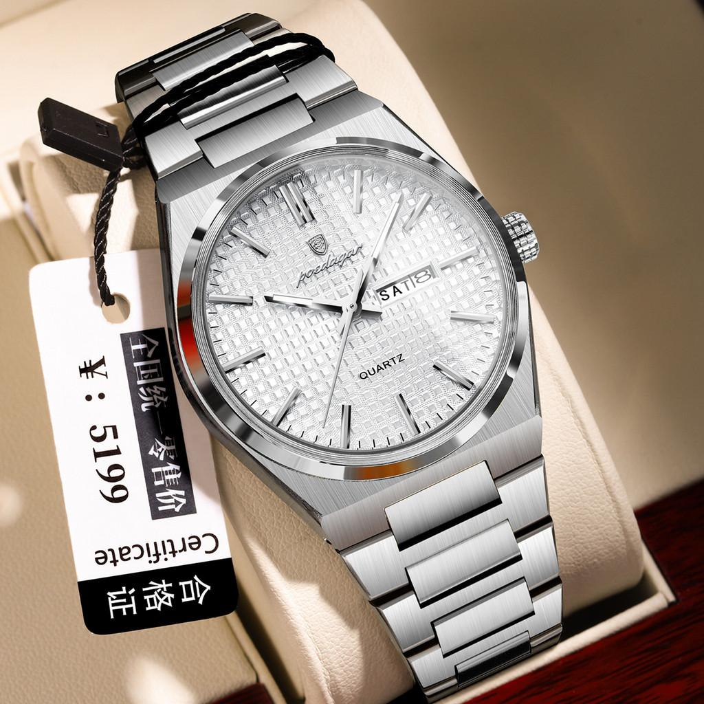 Zwitsers Ultra Dun Herenhorloge Waterdicht Kwarts Met Kalender En Lichtgevende Wijzers Voor Casual Draag
