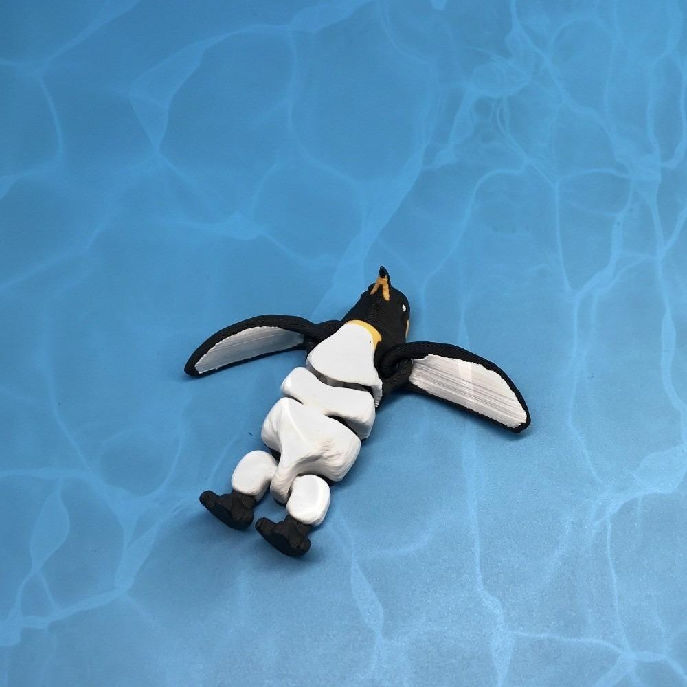 Mini 3D Printed Whale Toy Marine Organisms Desktop Ornament  Tabletop Display Small Penguin