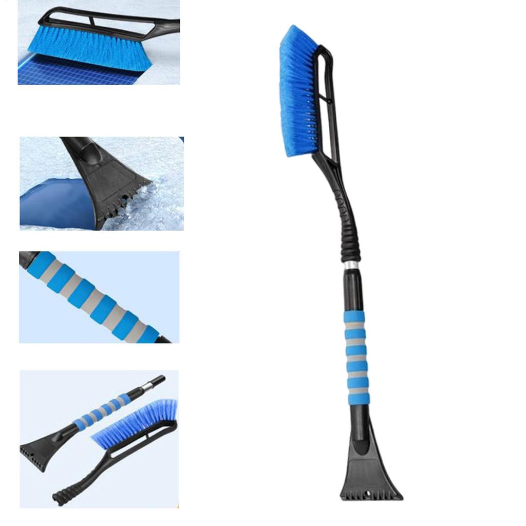 Ice Scrapers for Car Windshield 36-inch Extendable Shovel Detachable Windshield Scraper with Scratch Free Bristle Head