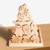 Wooden Safari Animal Puzzle Box Montessori Educational Toys Birthday Christmas, Halloween Gift for Toddler Natural Toy