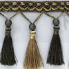 100cm Bordino con Nappe Bicolore Merletto da Cucito Bordure Pendente Frange Tende Cuscino Divano Tavolo Rivestimenti Decorazioni Accessori