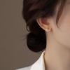 18k Gold Plated Swan Zircon Stud Earrings - Elegant, Luxurious, Versatile Fashion Accessory for Women
