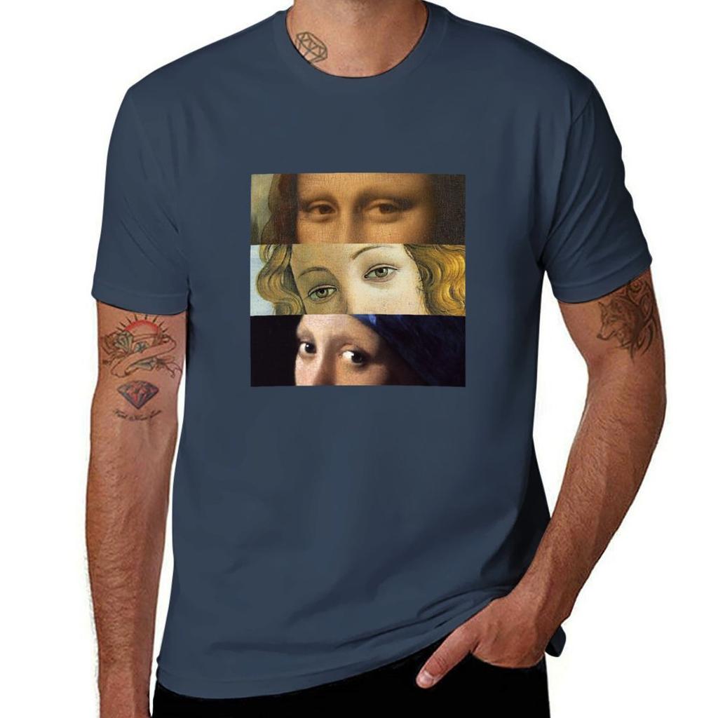 Famous Paintings The Eyes Never Lie 2 Tshirt Casual Basic Street Style Tshirt