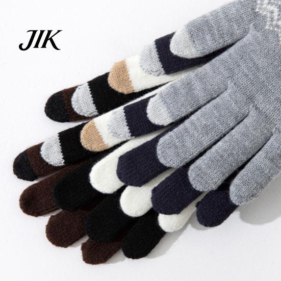 Wind Resistant Thermal Gloves for Outdoor Activities Knit Gloves, Thickened Velvet Lining And Elastic Ribbed Cuffs Winter Essential Cold Climate Warm
