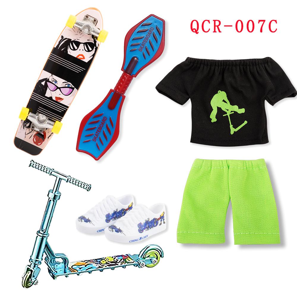 Mini Finger Bike, Skateboard, Scooter & Pants Toy Set