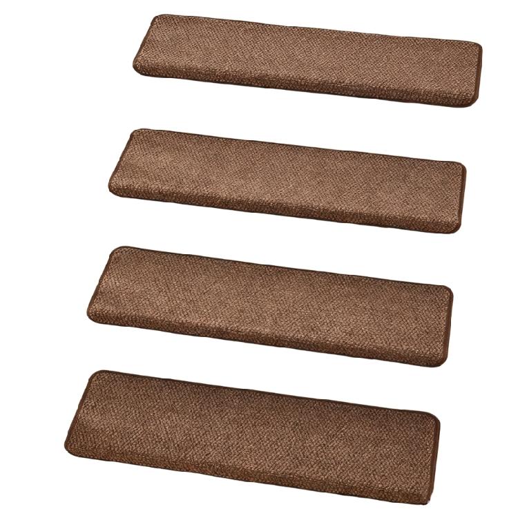 Pack of 4 Pineapple Texture Stair Mats for Slip Resistance and Low Maintenance in Modern Homes