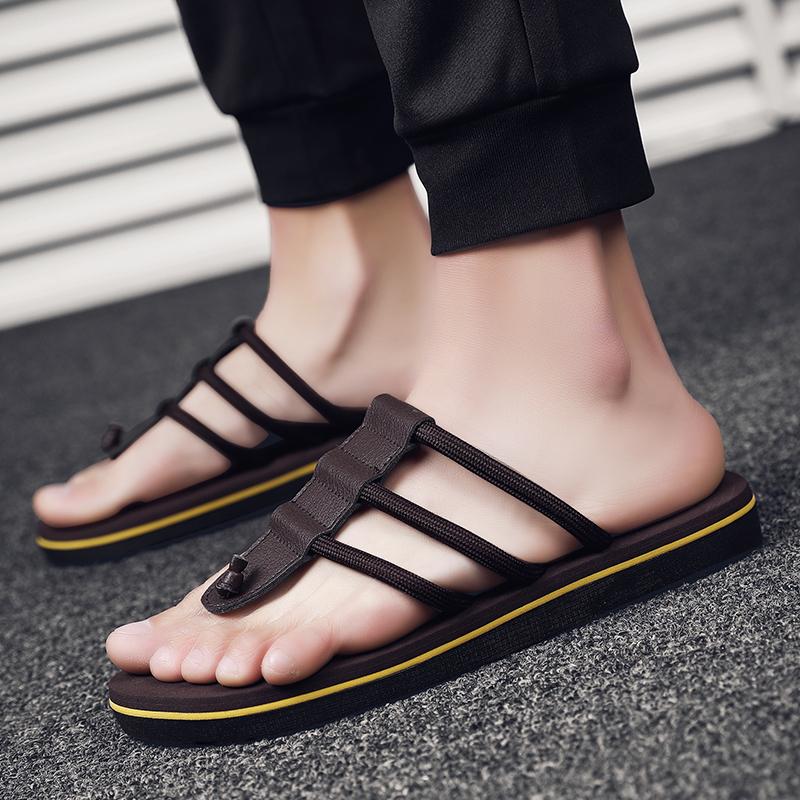 Fashionable Men's Beach Sandals Outdoor Slippers Lightweight Comfortable Flip-flops Walking Casual Sports Men's Shoes