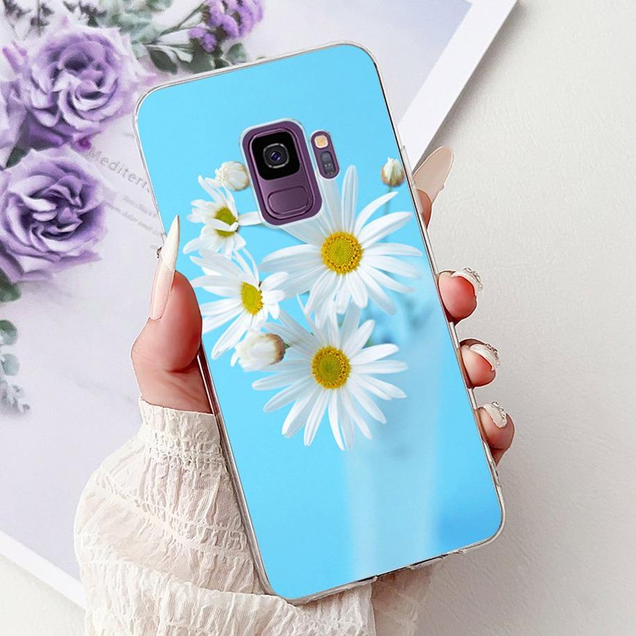 For Samsung Galaxy S9 Case SM-G960F Cover Fashion Flower Soft Slim Back Cover For Samsung S9 Plus S 9 GalaxyS9 S9+ SM-G965F Capa