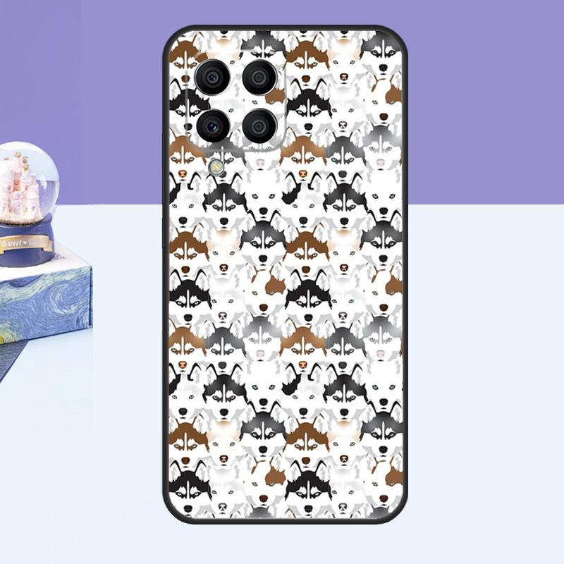 Animal Dog Husky Case For Samsung Galaxy M52 M32 M12 M21 M15 M55 M56 M36 M16 M06 M13 M33 M53 M14 M34 M54 M31