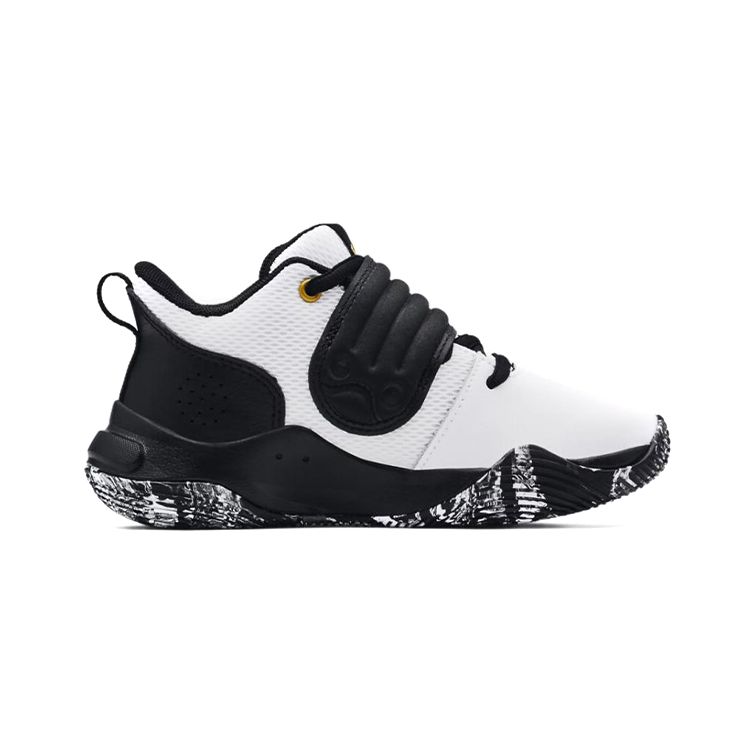 Under Armour Zone BB PS White Black Kids Sneakers 3024263-102