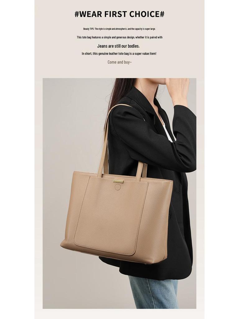 Premium Rindsleder Tragetasche: Schicke Damentasche aus echtem Leder – Geräumig, modisch und ideal für den täglichen Gebrauch