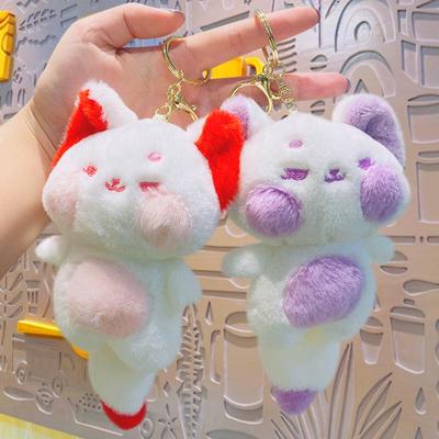 Kreativer Plüsch-Fuchs-Schlüsselanhänger – Cartoon-Accessoire für Schultaschen und Geschenke