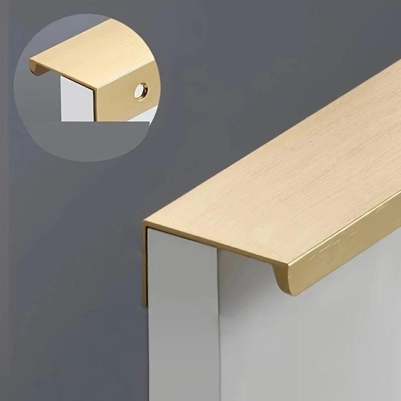 Hidden Furniture Cabinet Door Handles Wardrobe Cupboard Pulls Drawer Knobs Furniture Hardware