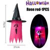 Glowing Outdoor Witch Hat LED Luminous Tree Hanging Ornament Kids Party Decor Halloween Wizard Hat Magic Prop Solution