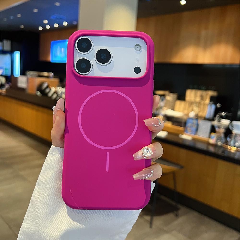 Luxury Hight Quality Liquid Silicone Phone Case for IPhone 15 16 17 Pro Max Air for Magsafe Wireless Charging Cover for Apple 14 13 12