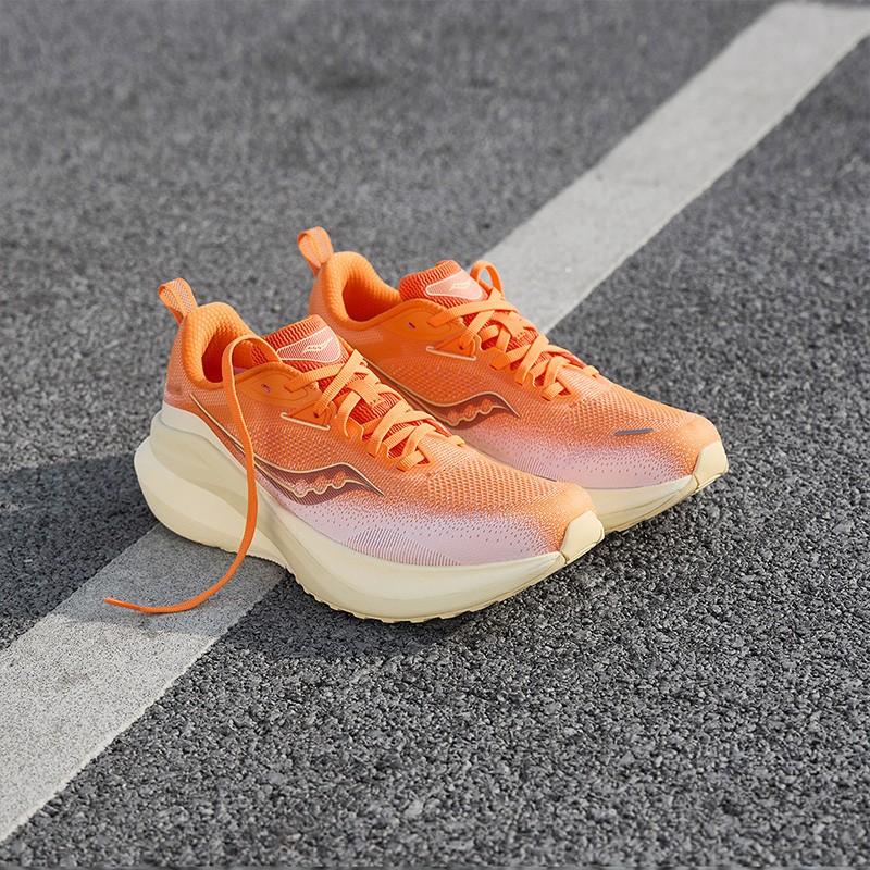 Saucony Wear-Resistant Low-Top Running Shoes Unisex Orange Beige - S28225-6