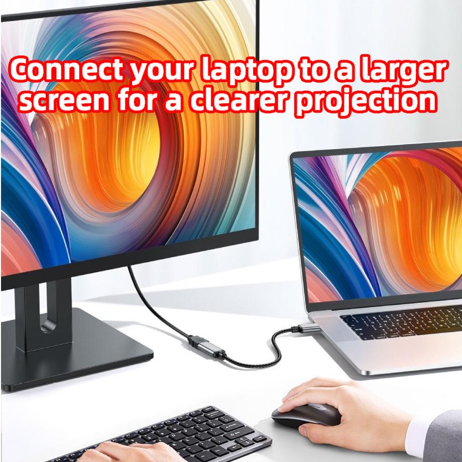 1 DP to HDMI Adapter Cable 4K High Resolution Connector for Laptop Desktop Graphics Card Monitor Projector