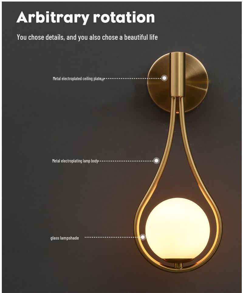 Nordische Gold Wandleuchte: Moderne Eleganz für Wohnzimmer, Schlafzimmer oder Treppenhaus