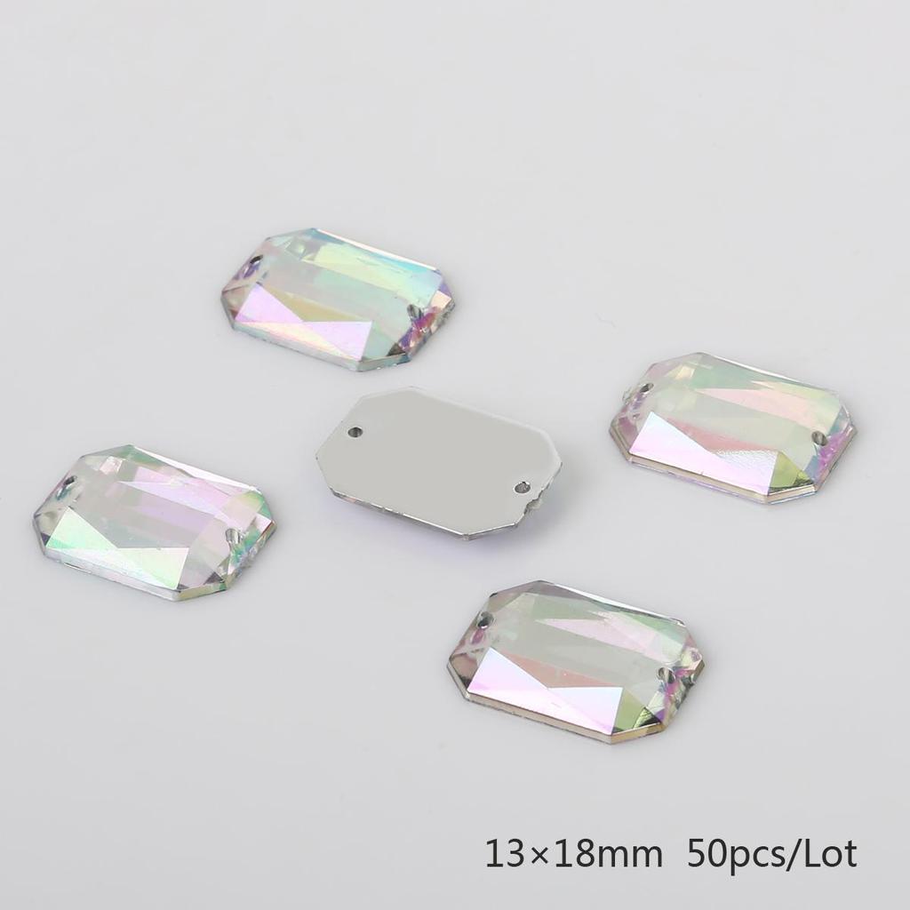 100 buc/sac de cusut strasuri de cristal cu spate plat Cusut pe cristale pietre acrilice margele strass pentru bricolaj artizanat decorare album de însemnări