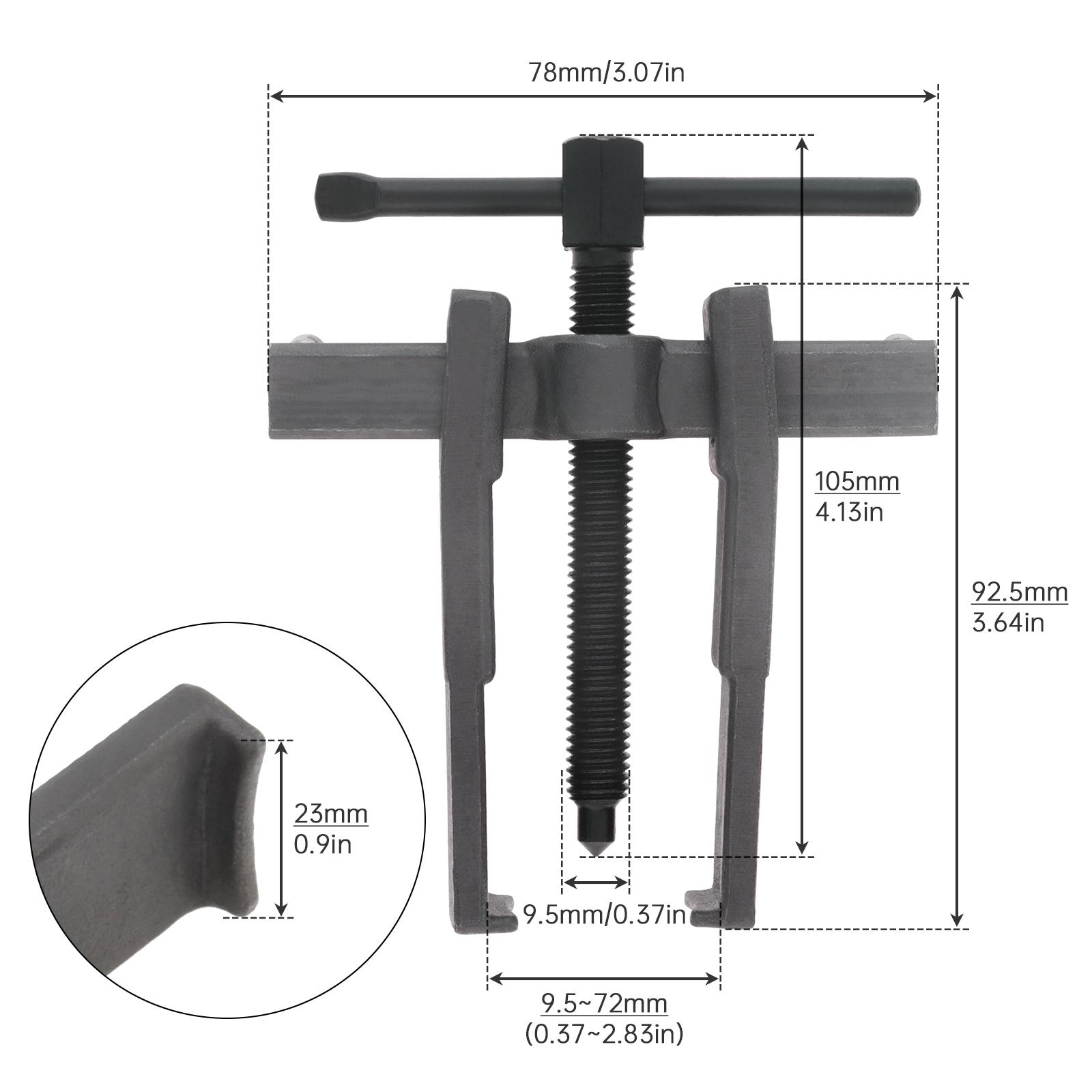 

3 / 4 / 6 / 8inch Carbon Steel Two Claw Bearing Puller Pump Pulley for Mechanic Bearing / Pulleys Flywheels Bearings Gears 3 inch