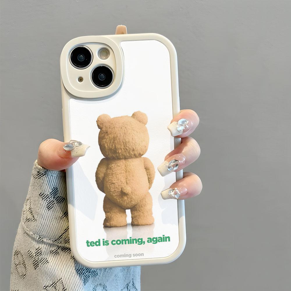Ted Bear Movie Ted Kiss MY Butt Ass Phone Case New 2025 Lambskin Silicone For IPhone 16 15 14 11 12 13 Pro Max Mini Anti-robbery