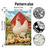 DIY Colorful Pearl Diamond Painting Hen And Chicks Kit Pearl Decoration Office Wall Decor