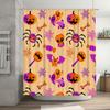 Halloween-themed Shower Curtain Featuring Spooky Pumpkins, Bats, and Spiders Perfect for Adding a Festive Touch To Your Bathroom