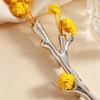 Decorative Lapel Brooch Pin with Open Flower Holder, Copper Base for DIY Floral Styling, Daily Wear and Parties