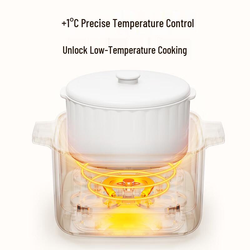 Midea 2.5L Electric Stew Pot with Steamer CN plug (adapter included)