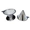 Cone Coffee Filter Holder 304 Stainless Steel Double-layer Coffee Drip Filtration Rack No Filter Paper Coffeeware Kitchen Tools