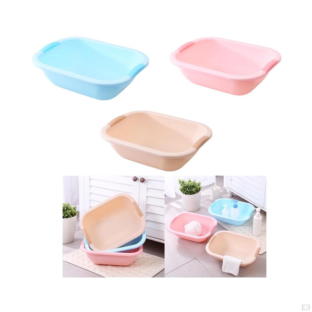 Wash Basin Dish Tub Multifunctional Laundry Basket Dishpan for Cleaning Clothes Hand Face