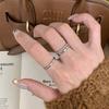 Light Luxury Minimalist Style Ring Twist Wide Version Narrow Version Set Ring Stacked Wearing Daily Commuting Retro Versatile Design Index Finger Ring