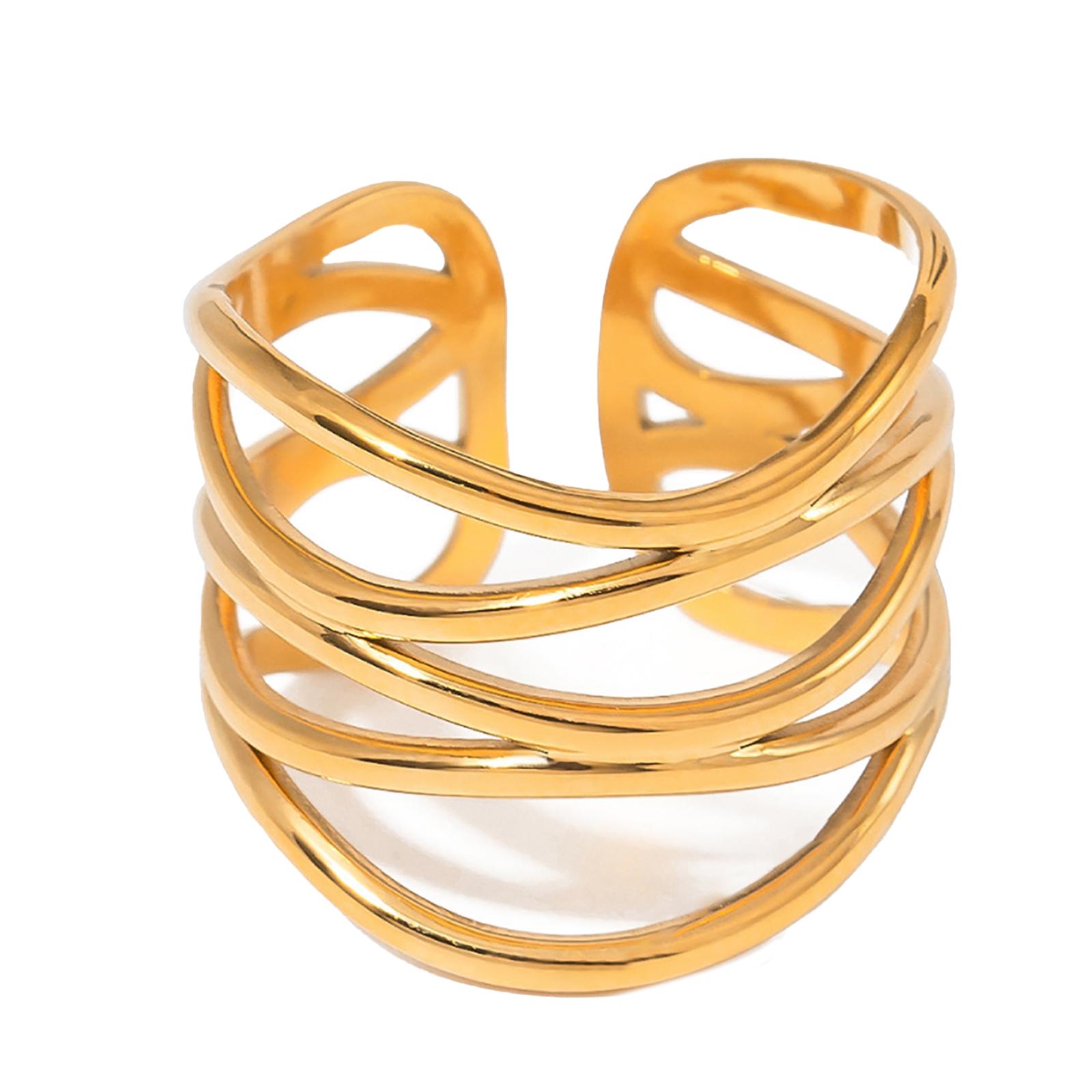 

Модное кольцо из сплава с регулируемым размером, геометрическое кольцо на палец, украшение для повседневной носки, преувеличенный аксессуар B