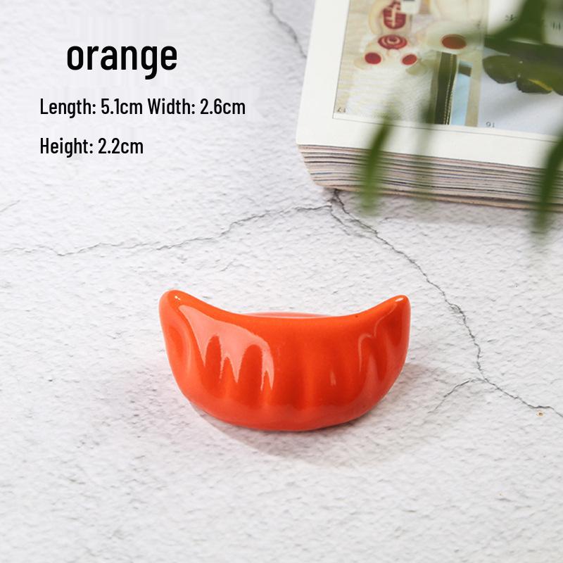 Chopstick & Pen Holder: Creative Ceramic Dumpling Rest – Cute Tabletop Ornament for Home or Hotel Use