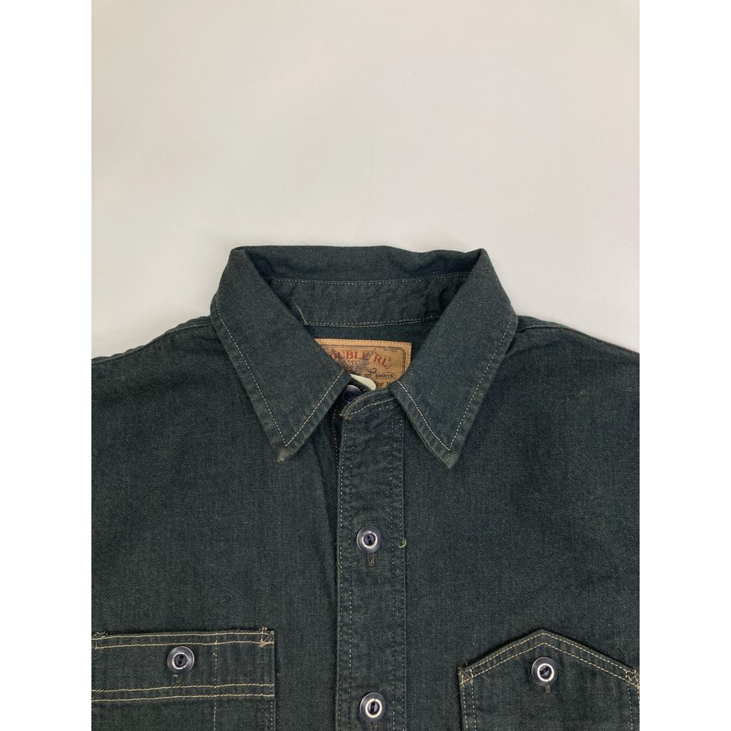 RRL 25Edelstahl 782959630001 Metallknopf Indigo Denim Arbeitshemd Oberteile XS IndigoUsed