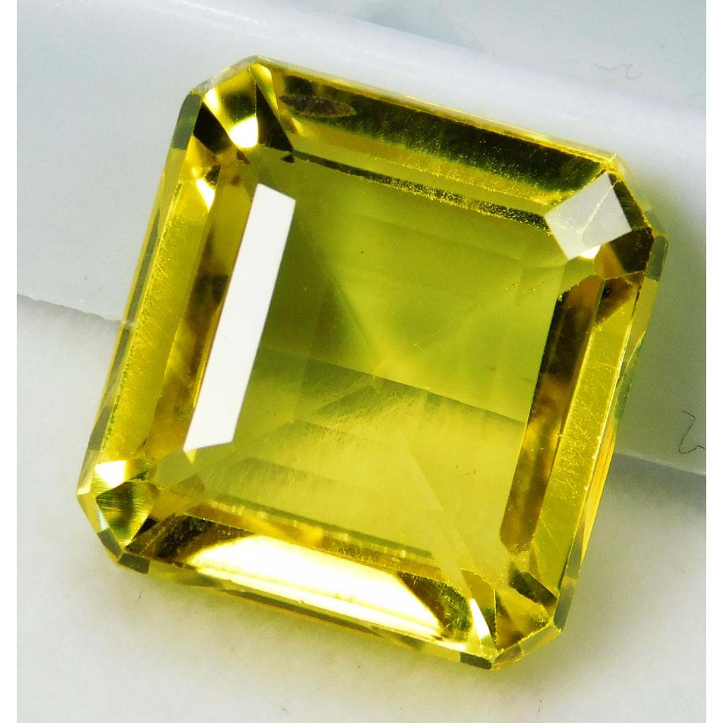 Natural Square Cut 13 Ct Ceylon Sri Lanka Yellow Sapphire Gemstone