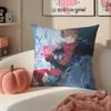 Game Genshin Tartaglia Cushion Cover Pillowcase Short Plush Invisible Zipper Room Sofa Cushion Cover