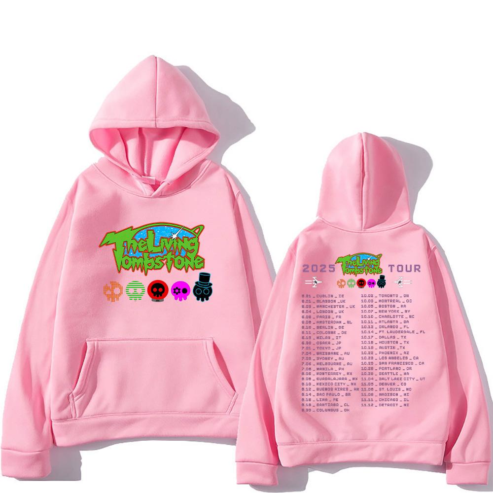 The Living Tombstone 2025 Streetwear Móda Ženy Muži Harajuku Estetické Grafické Mikiny High Street Mikiny