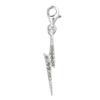 Harry Potter sterling silver Lightning bolt clip on charm with crystal Elements