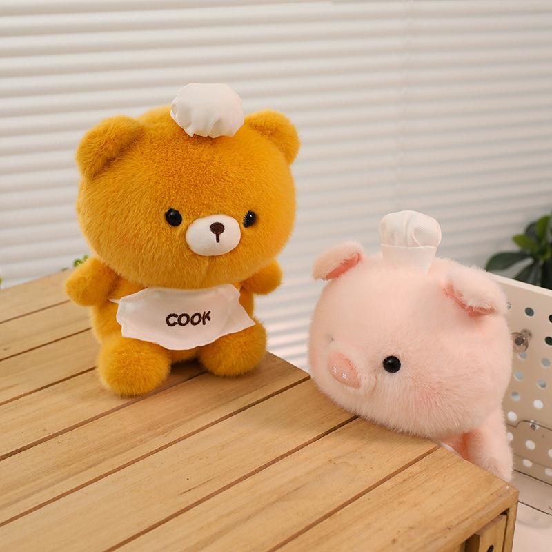 Cute Table with Dolls, Small Animals, Dolls, Plush Toys, Companion Dolls To Comfort Learning To Grab Dolls
